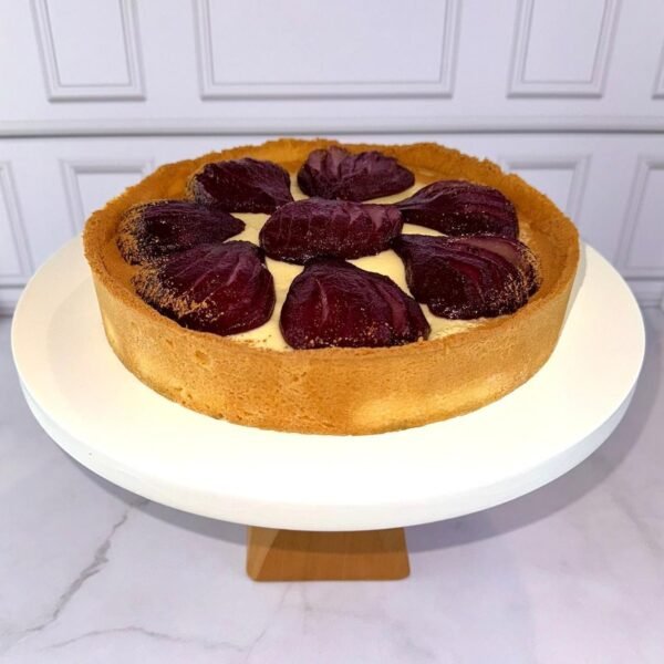 Tarta de peras al malbec